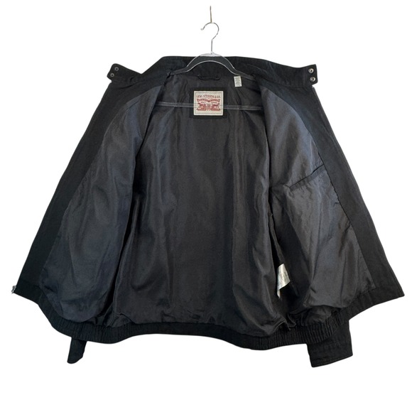 Levi's XXL Black Harrington Bomber Jacket Cotton Blend Zip Moto Lined NWT Mens - Picture 9 of 11